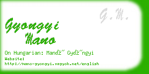 gyongyi mano business card