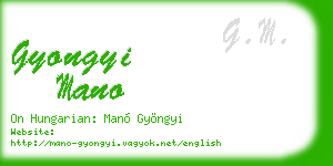 gyongyi mano business card